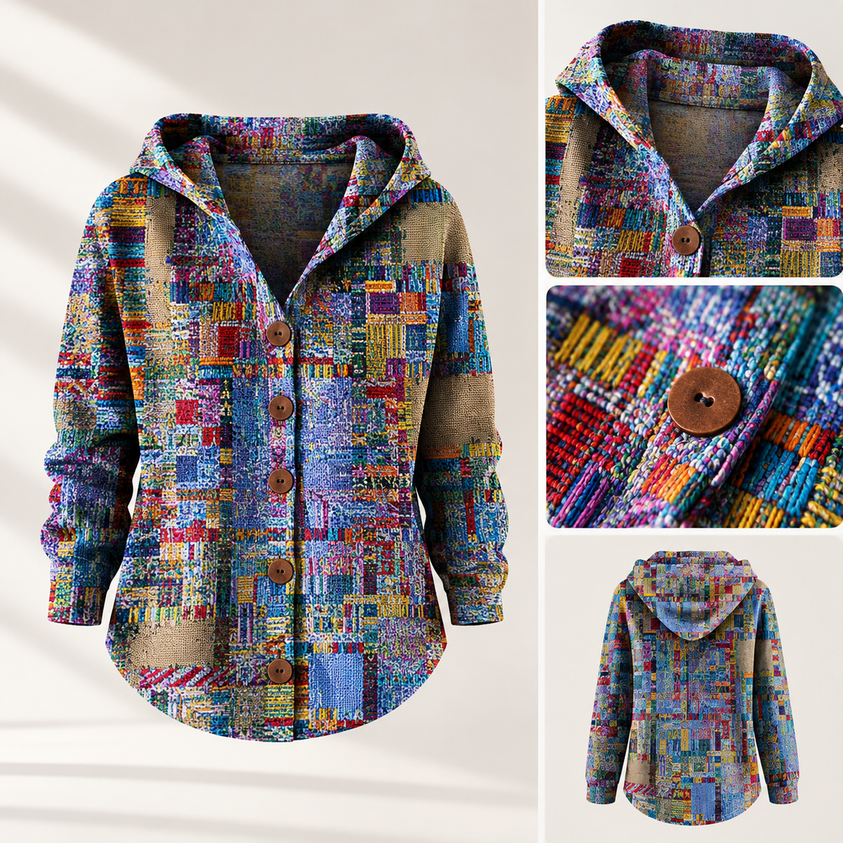Van Dalen Mode® | Elina — Kleurrijk Vest met Artistiek Patroon