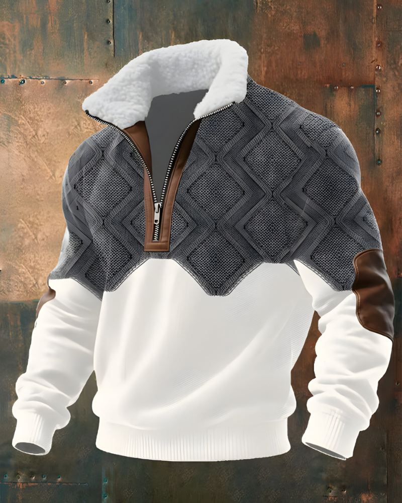 Luné® | Hugo — Luxe Getextureerde Half-Zip Trui