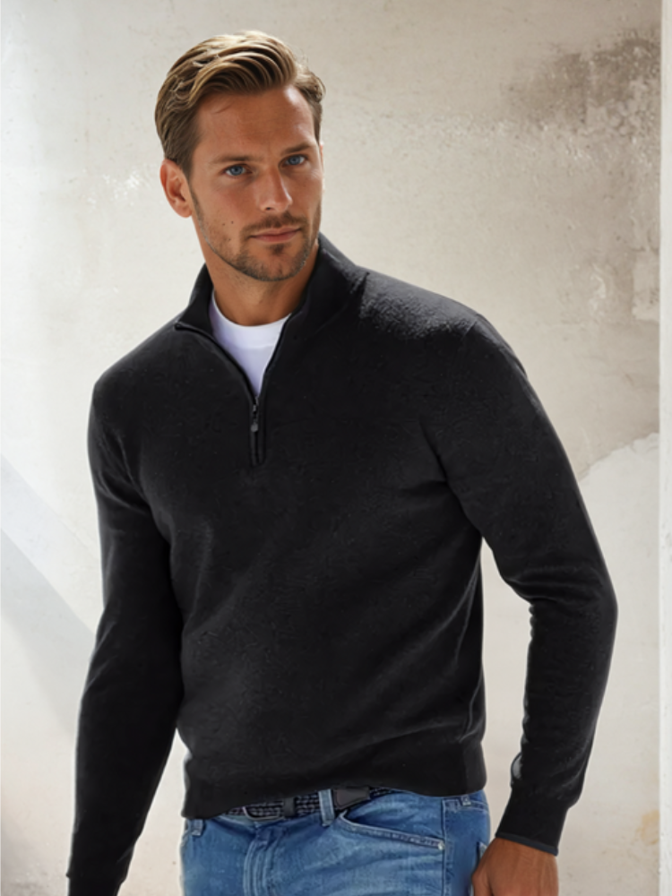 Luné® | Simon — Verfijnde Zip-Up Trui