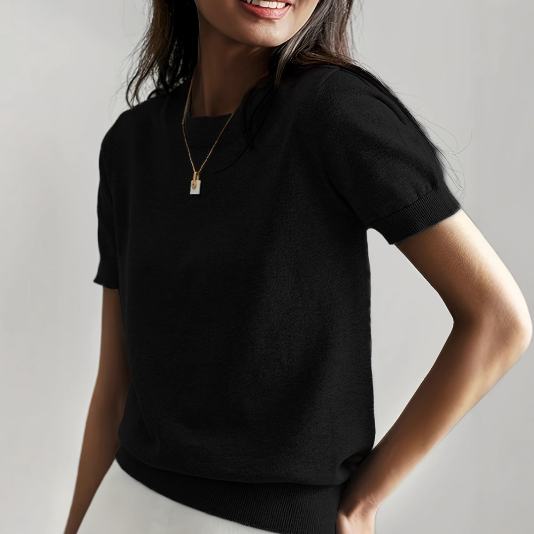Tally - Casual Korte Mouw Crew Neck Top