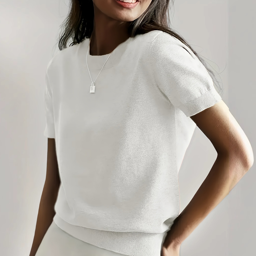 Tally - Casual Korte Mouw Crew Neck Top