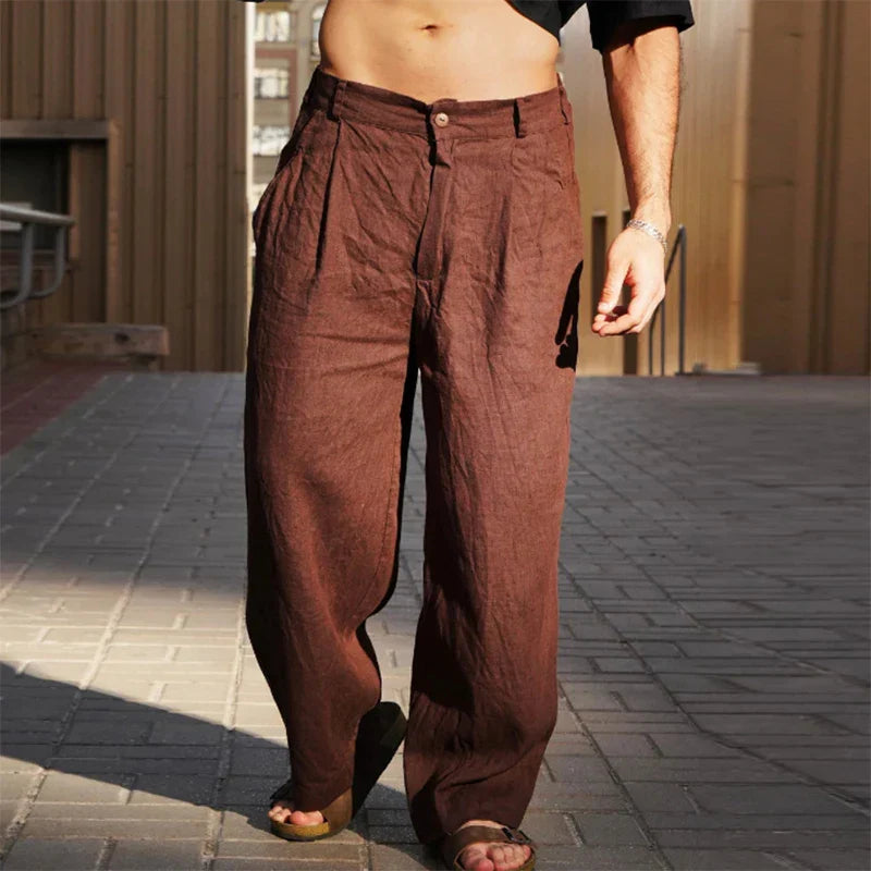 Heren Pantalon met Wijde Pijpen