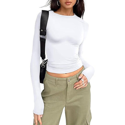 Luné® | Jill — Elegante Casual Top met Lange Mouwen & Ronde Hals