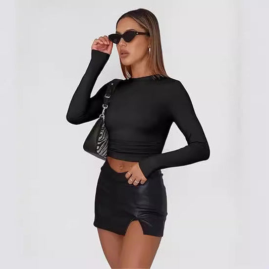 Luné® | Jill — Elegante Casual Top met Lange Mouwen & Ronde Hals