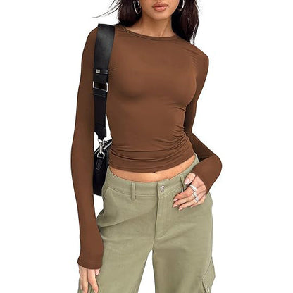 Luné® | Jill — Elegante Casual Top met Lange Mouwen & Ronde Hals