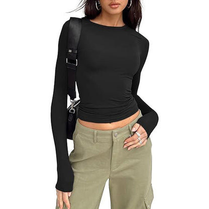 Luné® | Jill — Elegante Casual Top met Lange Mouwen & Ronde Hals
