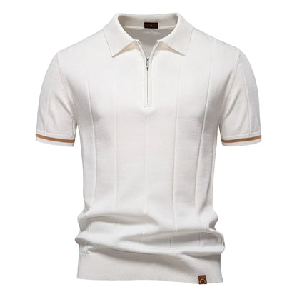 Luné® | Valentino — Moderne Herenpolo met Verfijnde Rits