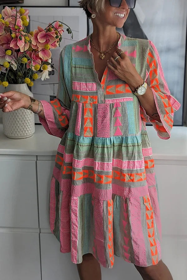 Luné® | Juliette — Elegante Boho Jurk met Vloeiende Pasvorm