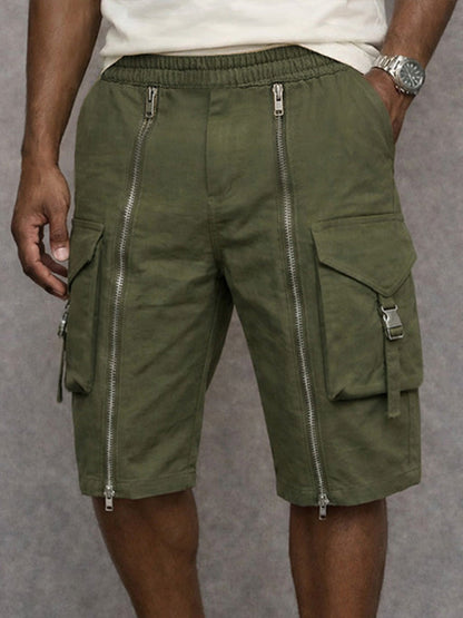 Unique Zipper Design Tactical Cargo Shorts