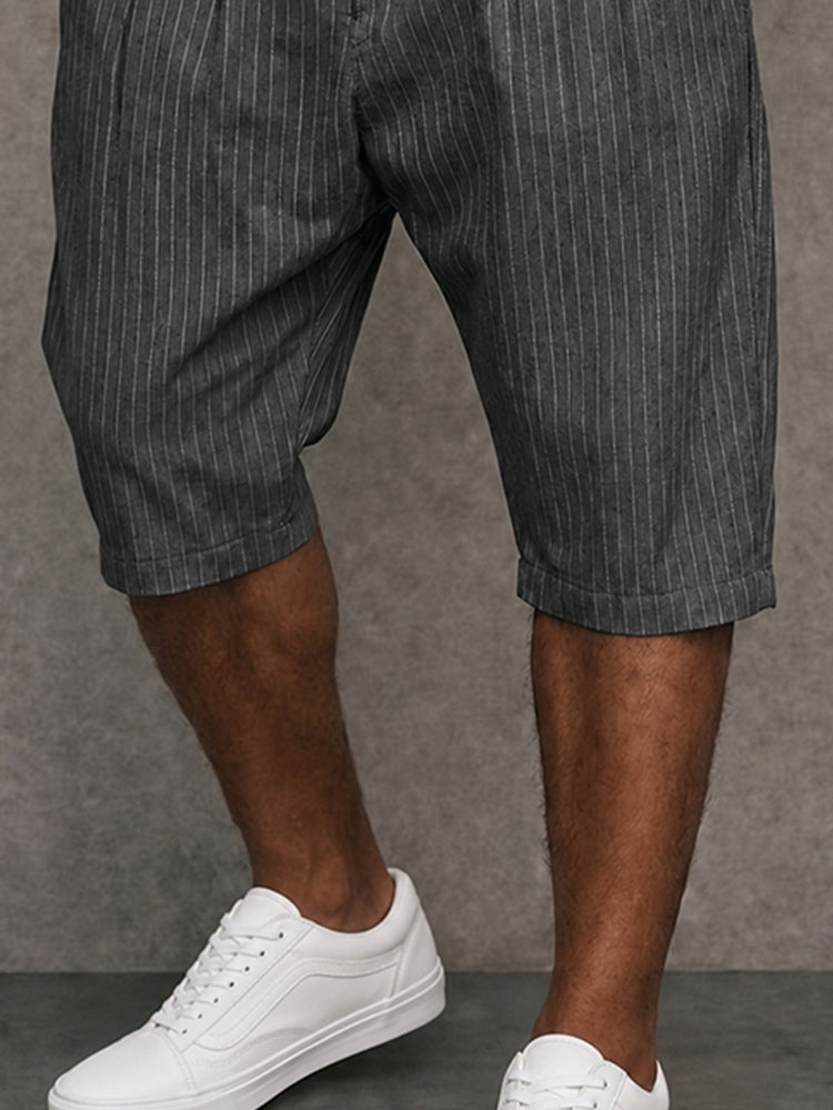Smart Casual Summer Pinstripe Shorts