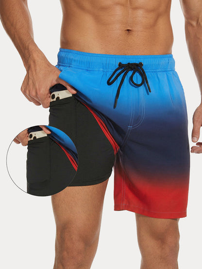 Resort Built-In Liner Colorblock Swim Trunks