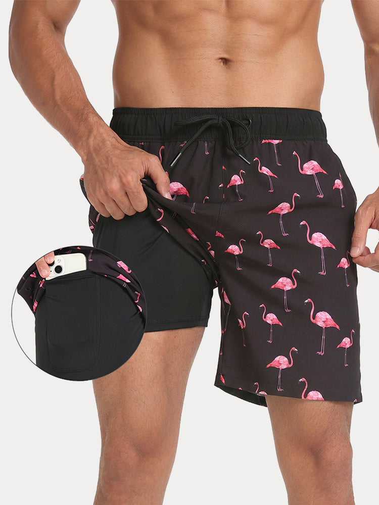 Vacation Casual Printed Swim Trunks