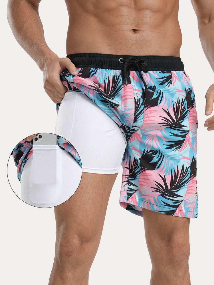 Vacation Casual Printed Swim Trunks