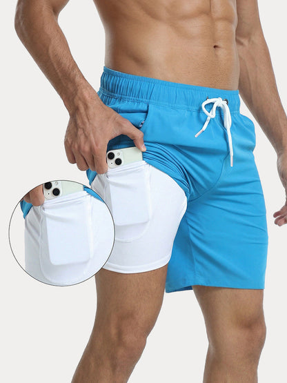 Summer Resort Built-In Liner Swim Trunks