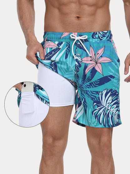 Vacation Ready Compression Lined Swim Trunks