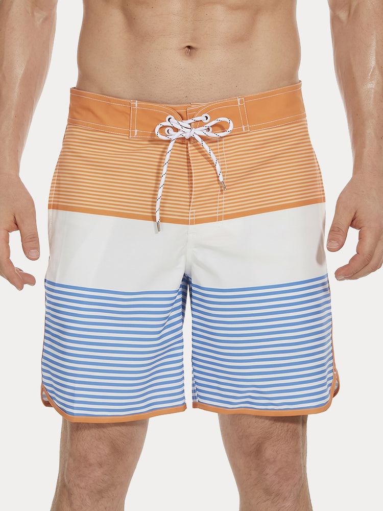 Men's Quick-Dry Multi-Pocket Printed Swim Trunks