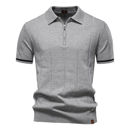 Luné® | Valentino — Moderne Herenpolo met Verfijnde Rits