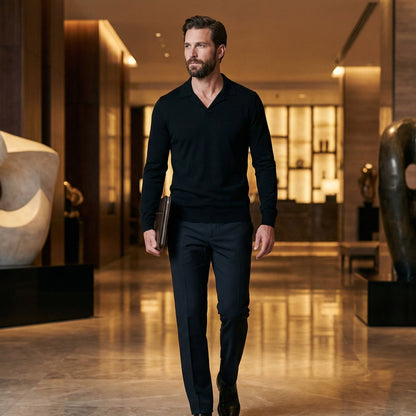 Luné® | Lorenzo — Luxe Gebreide Polo