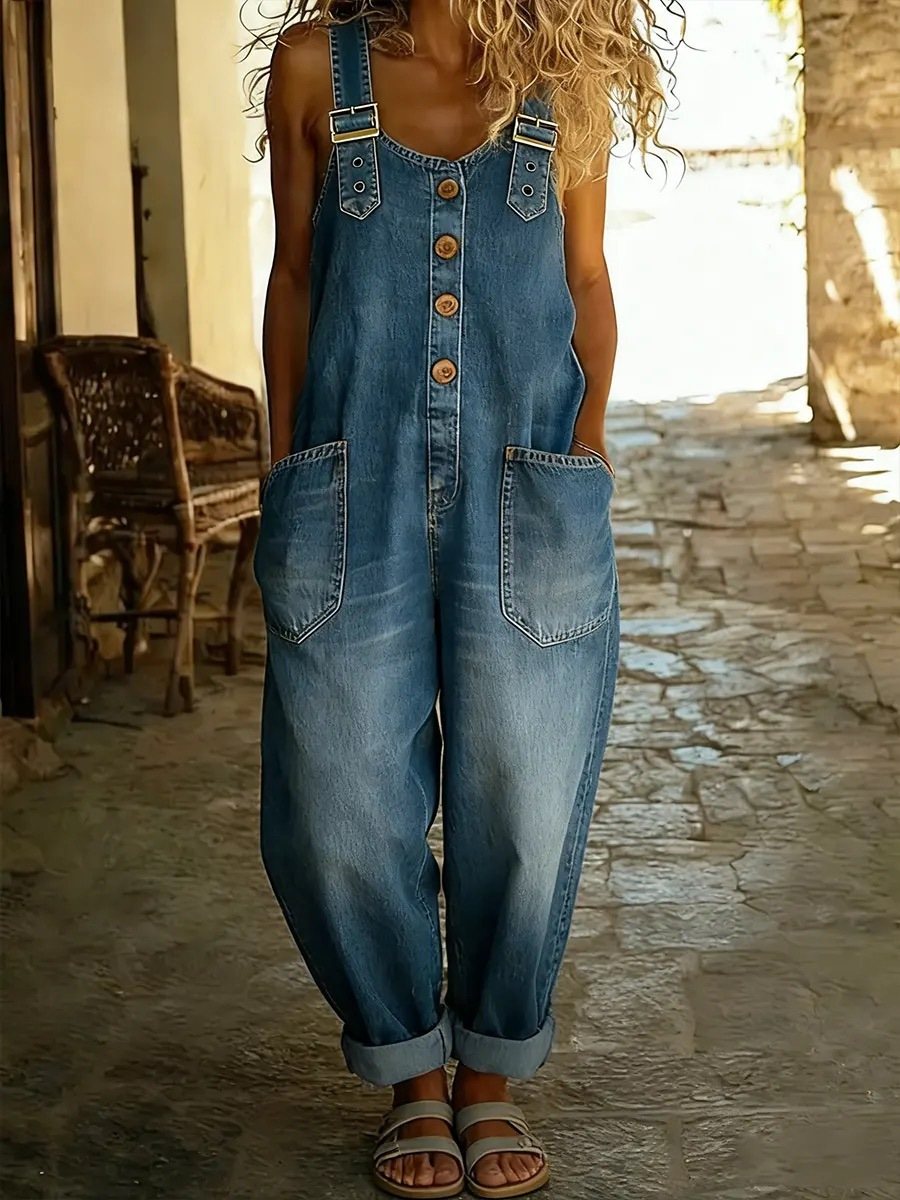 Lora™ - Vintage-stijl denim overall