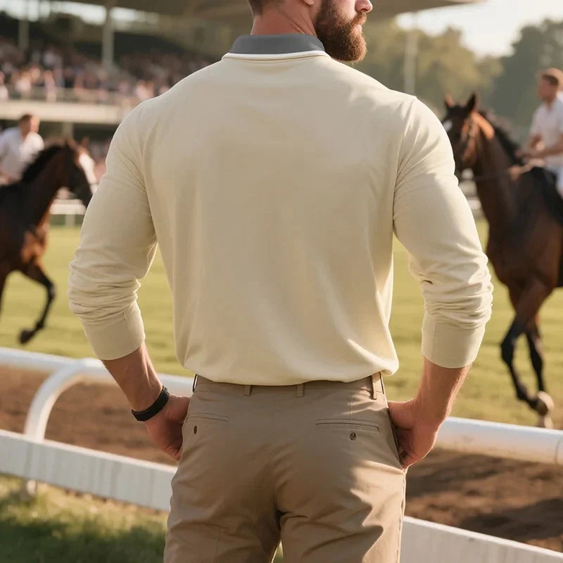 Lennart | Stijlvol poloshirt met lange mouwen