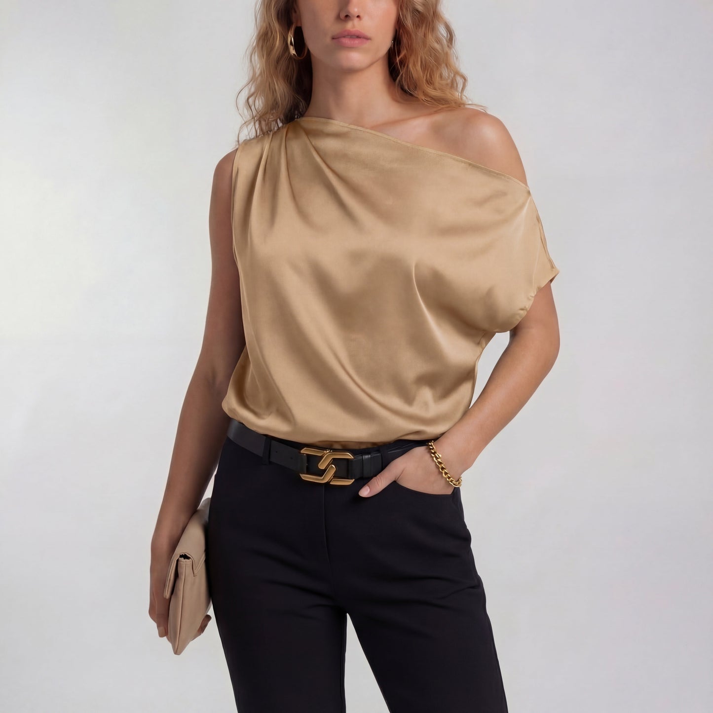 Luné® | Camilla — Chic Casual One-Shoulder Blouse