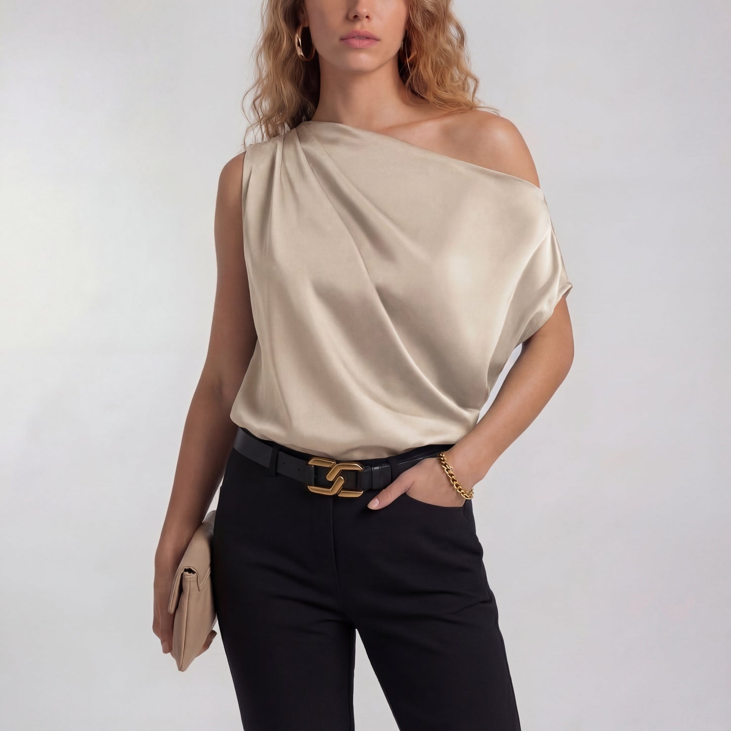 Luné® | Camilla — Chic Casual One-Shoulder Blouse