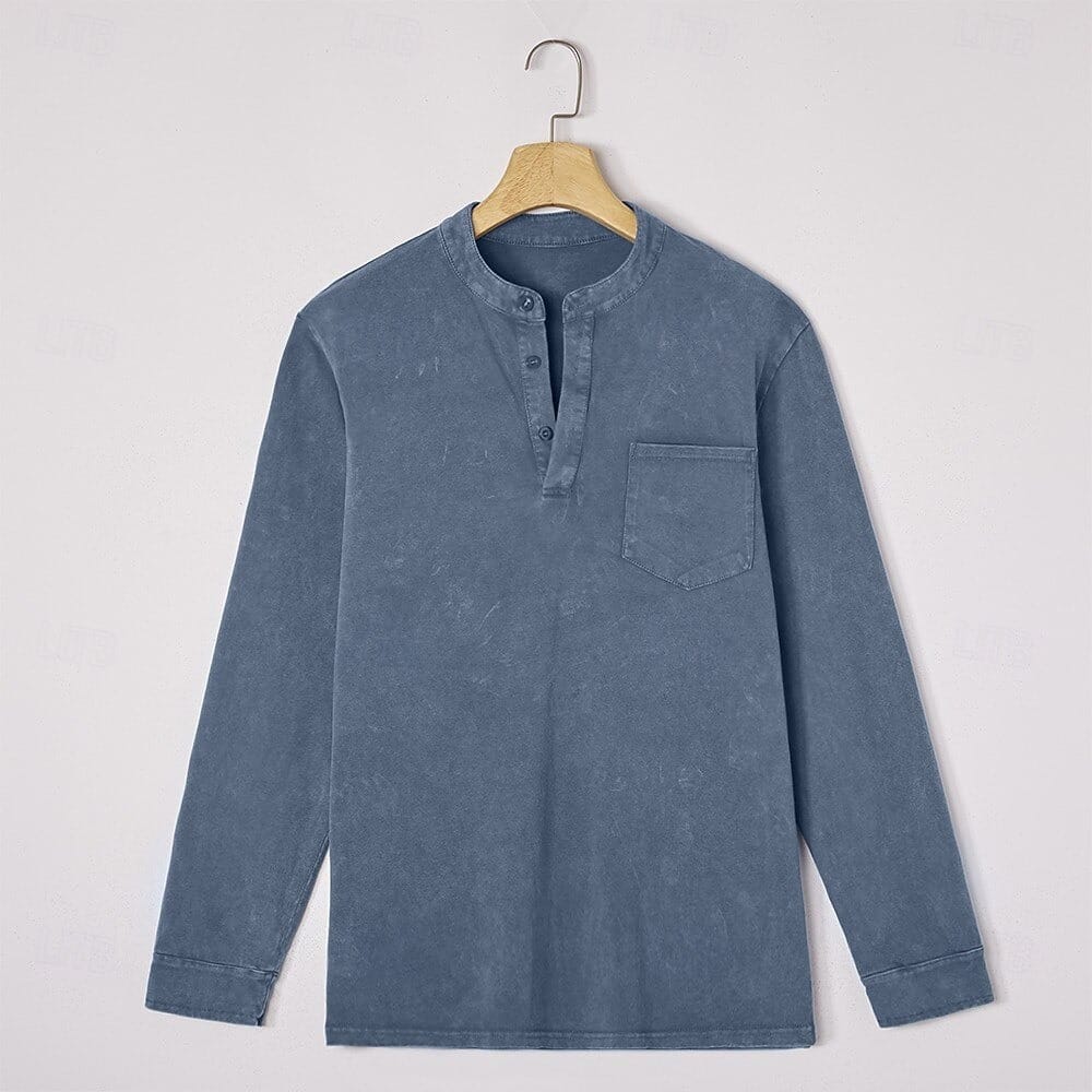Otis | Comfortabele Longsleeve Henleyshirt