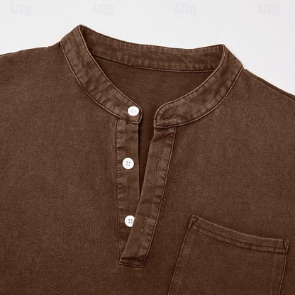 Otis | Comfortabele Longsleeve Henleyshirt