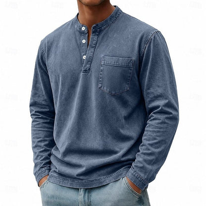 Otis | Comfortabele Longsleeve Henleyshirt