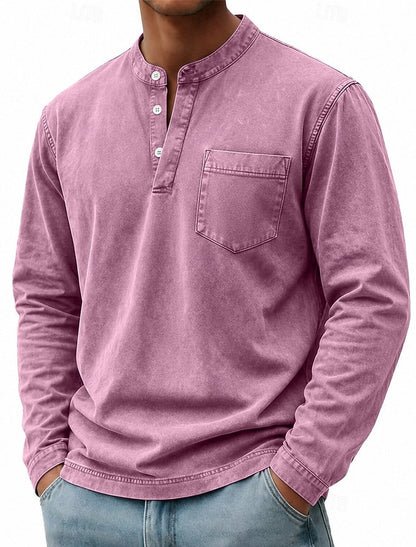 Otis | Comfortabele Longsleeve Henleyshirt