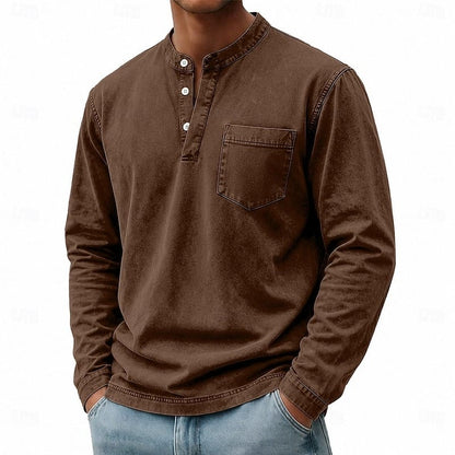 Otis | Comfortabele Longsleeve Henleyshirt