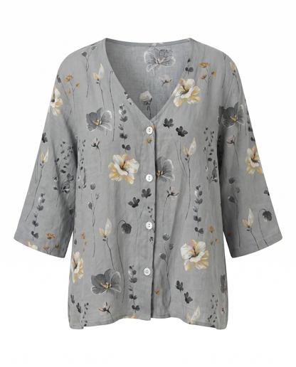 Luné® | Camille — Elegante Damesblouse met Driekwartmouwen