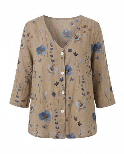 Luné® | Camille — Elegante Damesblouse met Driekwartmouwen